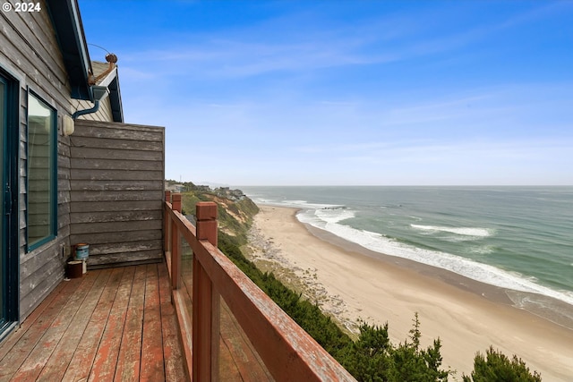 water view with a view of the beach