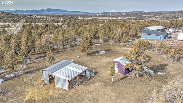 aerial view featuring a mountain view