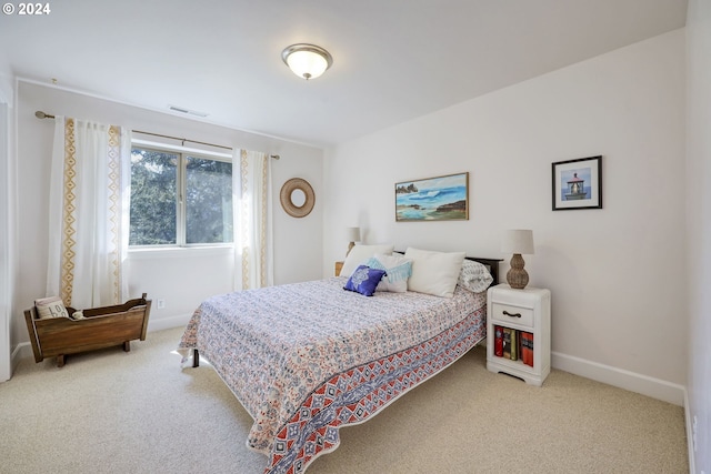 bedroom with carpet floors