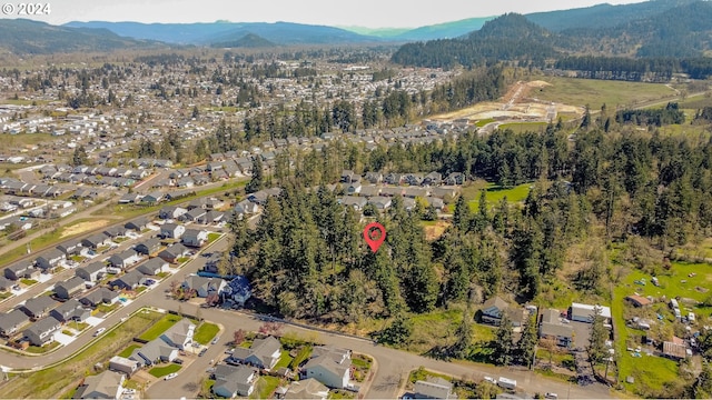 aerial view featuring a mountain view