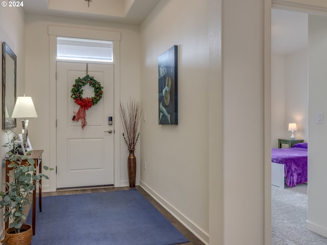 view of carpeted entryway