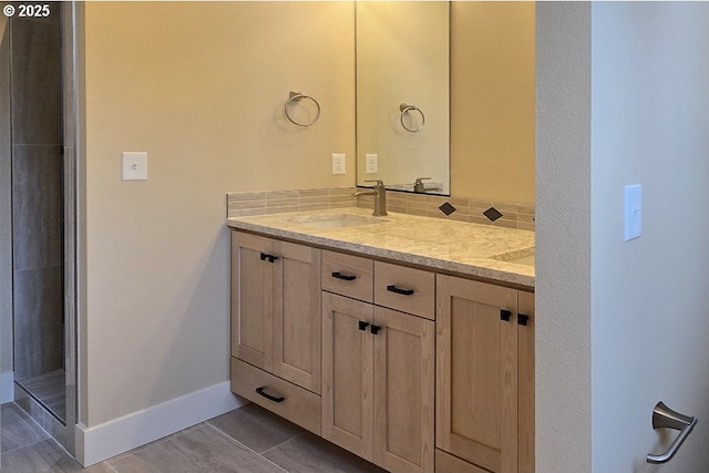 3404 River Heights Dr, Springfield, OR 97477 - bathroom with double vanity and baseboards
