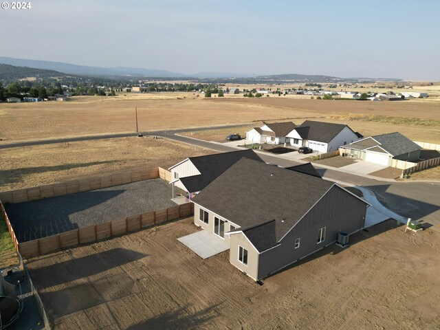 aerial view with a rural view