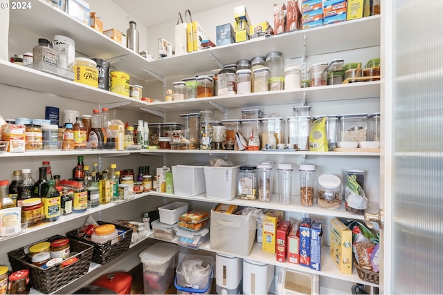 view of pantry