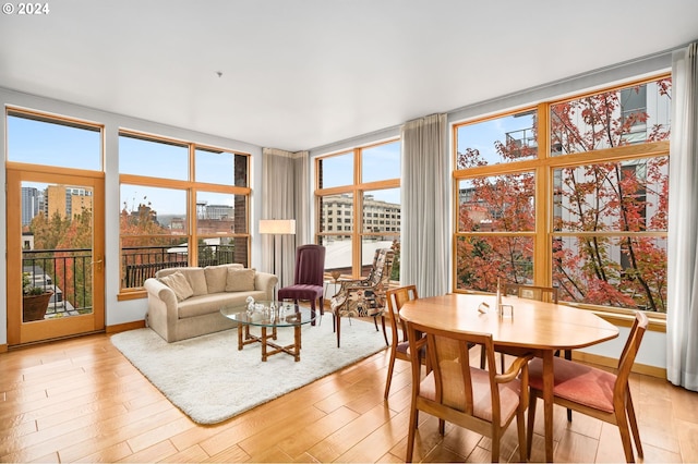 view of sunroom / solarium