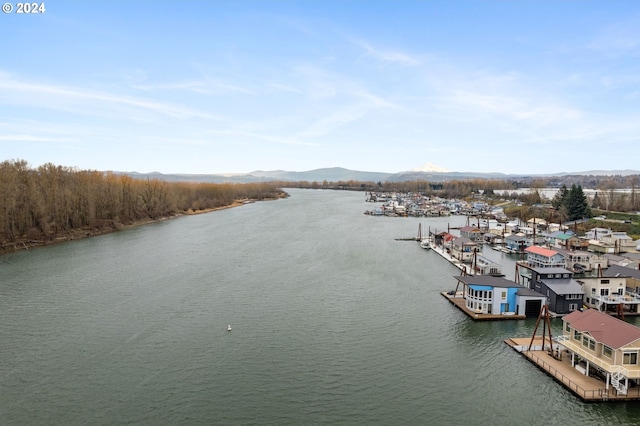 property view of water with a mountain view