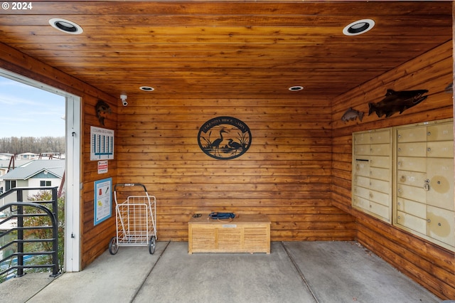 view of patio / terrace featuring a mail area