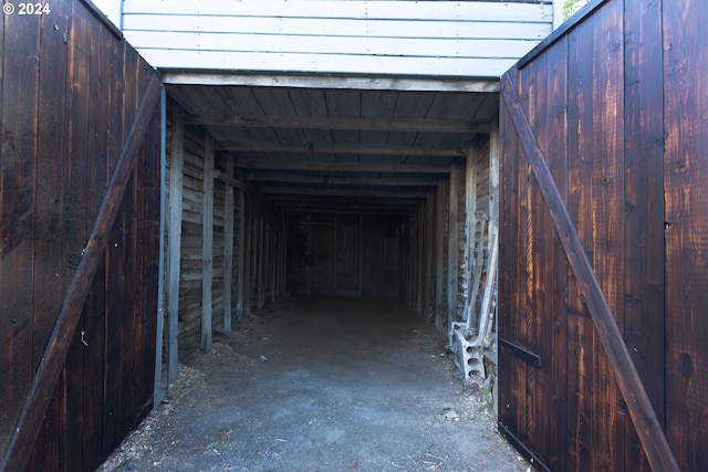 exterior space with an attached carport