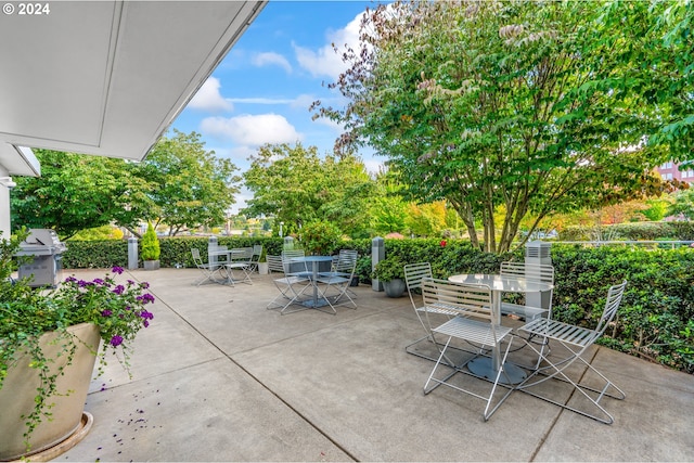 view of patio with grilling area