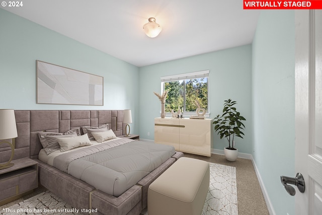 view of carpeted bedroom