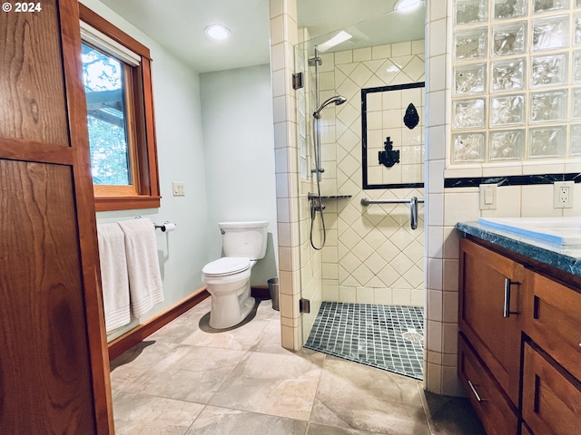 242 Rocky Point Ln, Roseburg, OR 97471 - bathroom featuring vanity, a shower stall, and recessed lighting