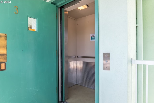 hallway featuring concrete floors