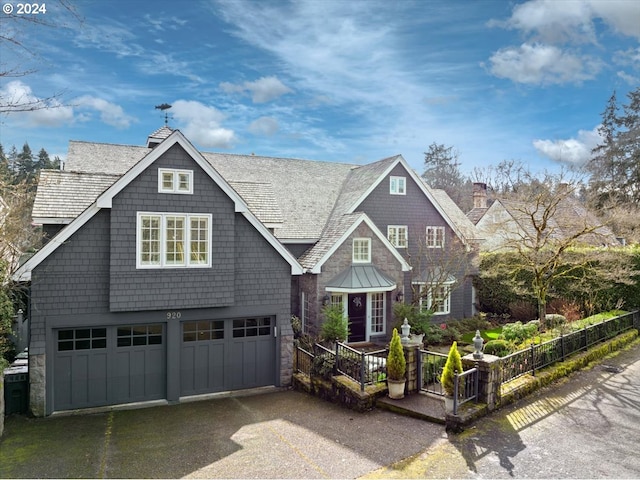 view of front of home featuring a garage