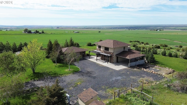 drone / aerial view featuring a rural view