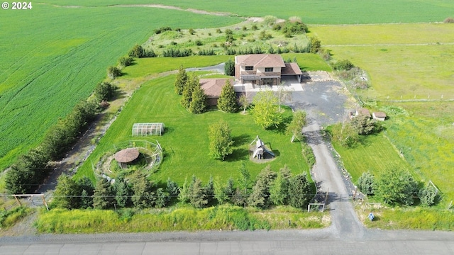 aerial view featuring a rural view