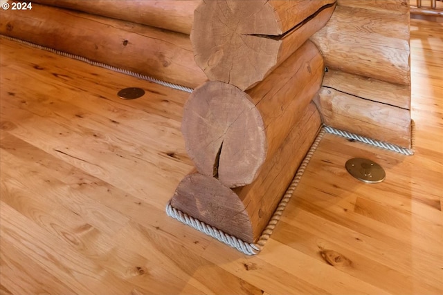 details with light wood-type flooring