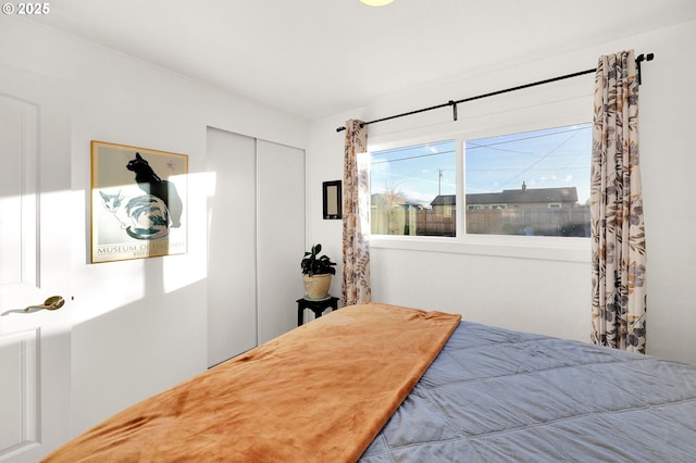 bedroom with a closet