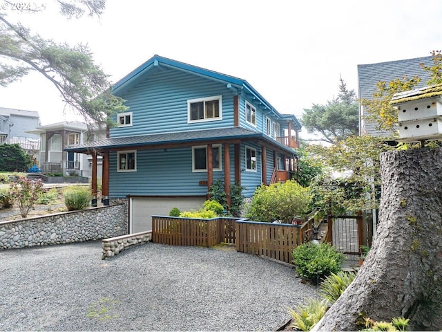 view of front of home featuring a garage