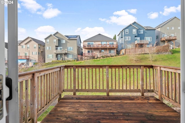 deck featuring a yard