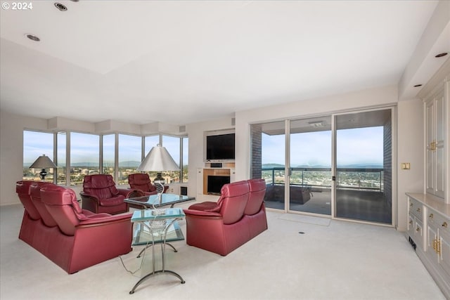 view of carpeted living room