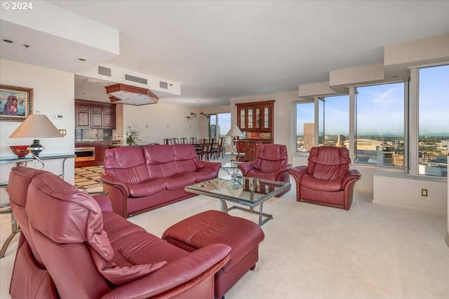 view of carpeted living room