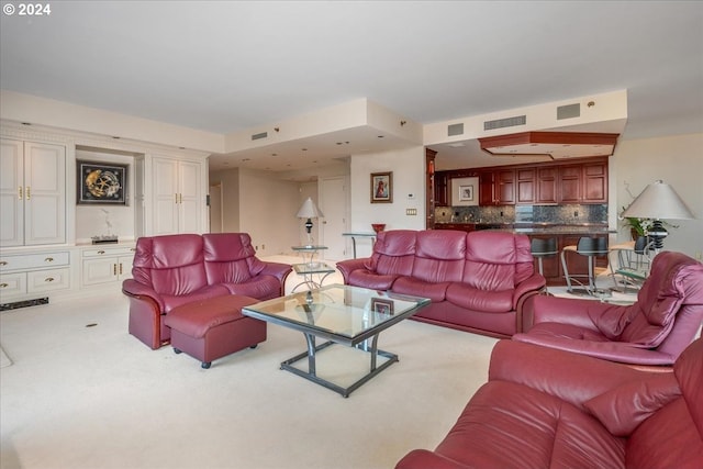 view of carpeted living room