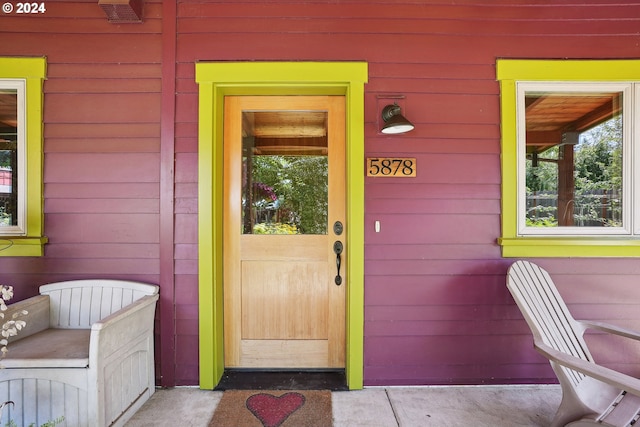 view of doorway to property