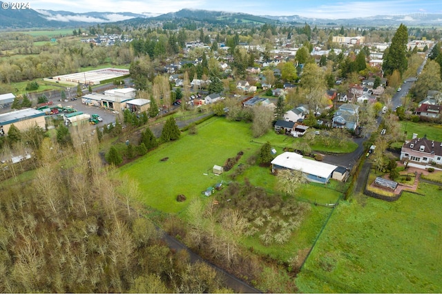 bird's eye view featuring a mountain view