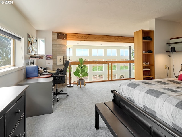 bedroom with carpet flooring