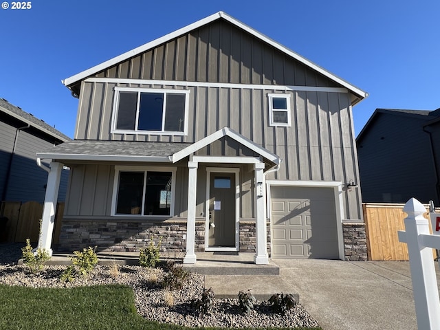 view of front of house featuring a garage