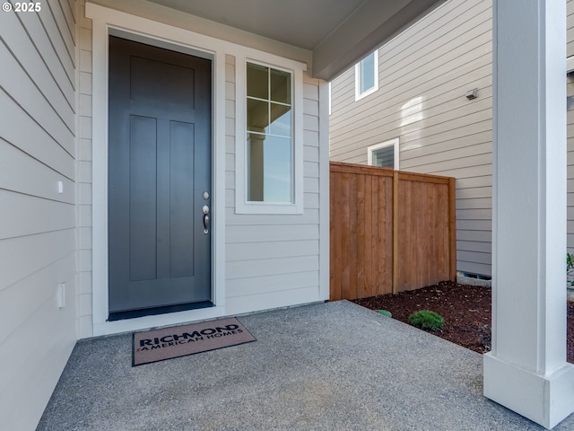 view of property entrance