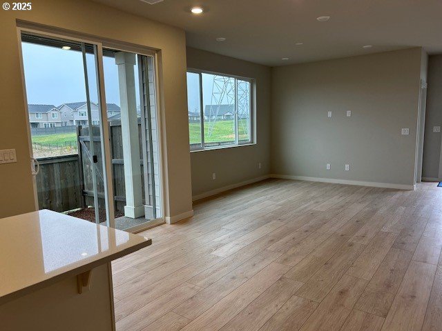 interior space with light wood-type flooring