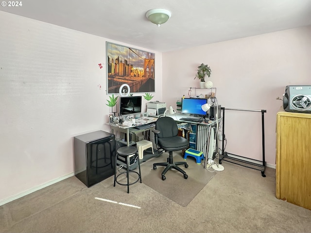 office space featuring carpet floors