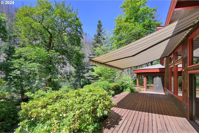 view of wooden deck