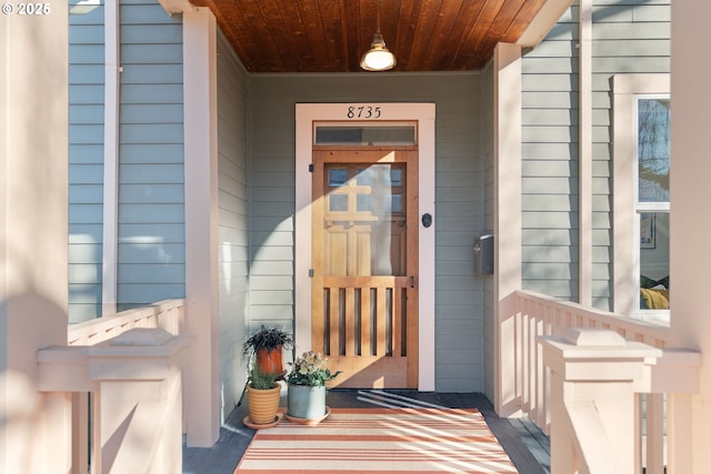 view of doorway to property