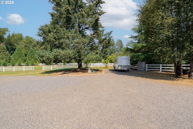 exterior space featuring a rural view