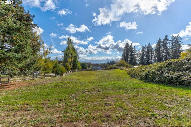 view of yard featuring a rural view