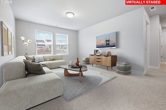 view of carpeted living room