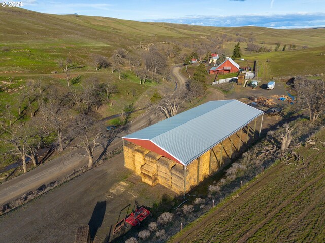 drone / aerial view featuring a rural view