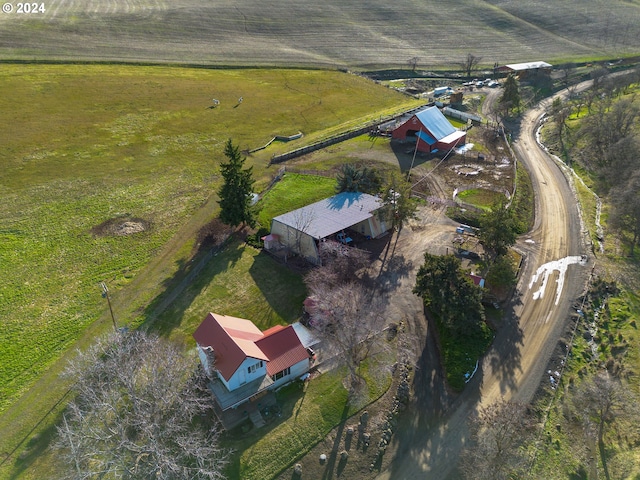 bird's eye view featuring a rural view