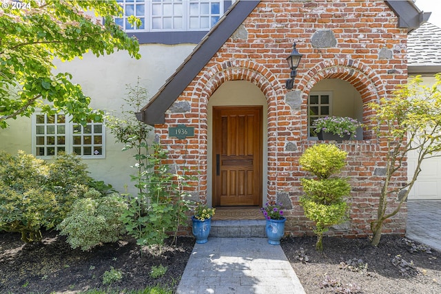 view of doorway to property