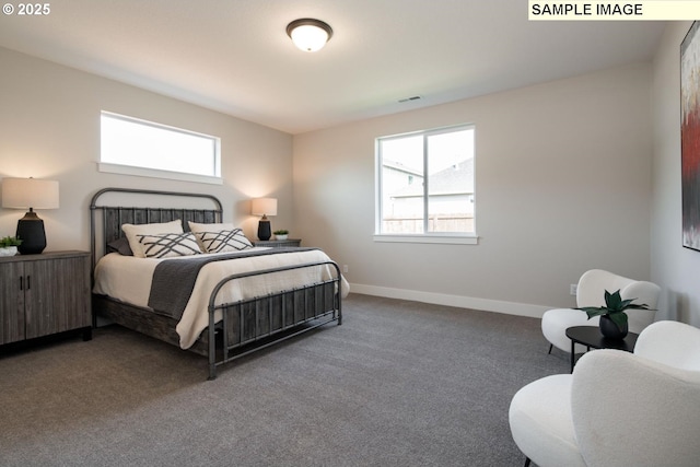 bedroom featuring carpet and multiple windows