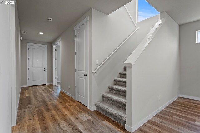 sitting room featuring light hardwood / wood-style floors