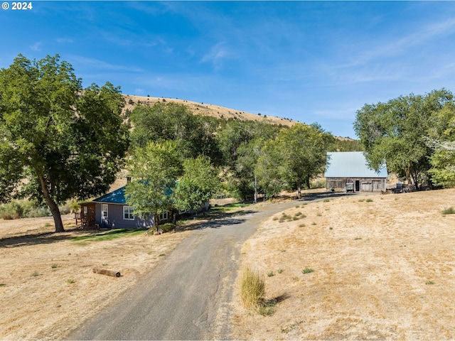 view of street featuring a mountain view