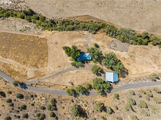 bird's eye view featuring a rural view