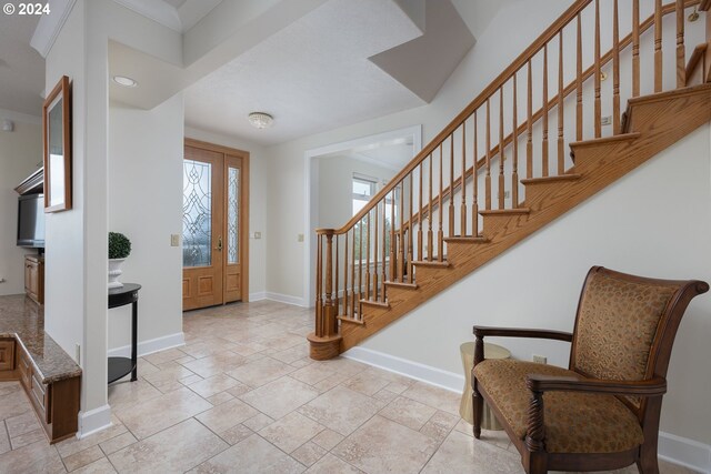 view of tiled foyer