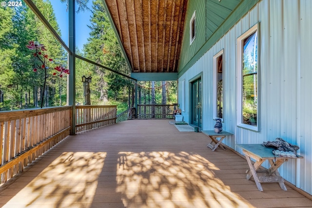 view of wooden deck