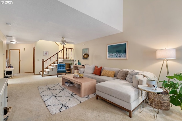 view of carpeted living room