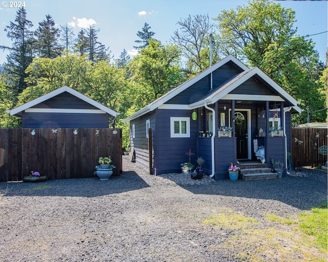 view of front of home with covered porch