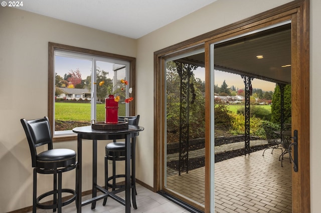 view of doorway to outside